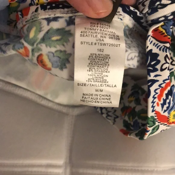 Tommy Bahama tankini top adjustable tie back Sz M excellent condition - Picture 6 of 8